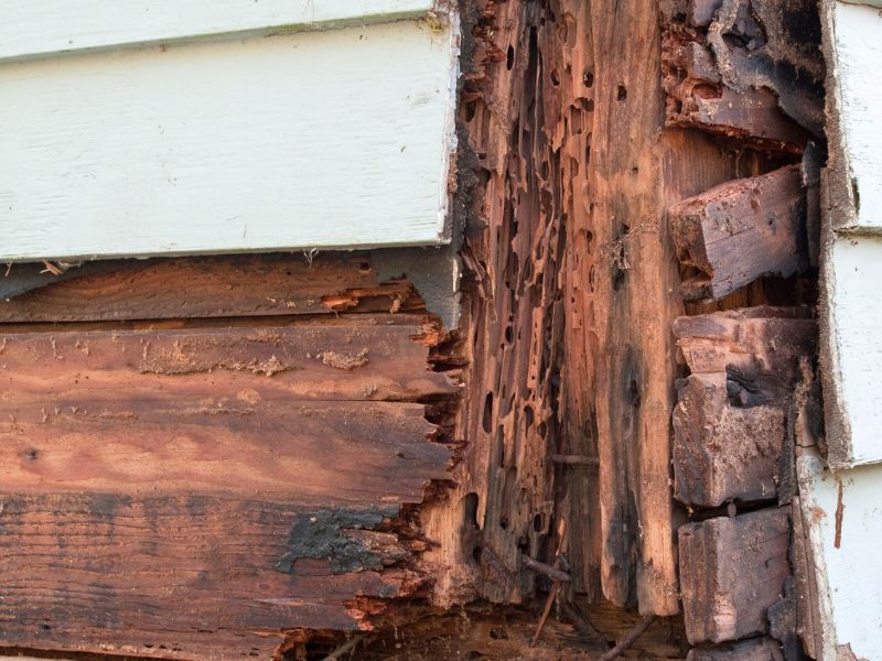Hollow wood from termites Hollow wood from termites