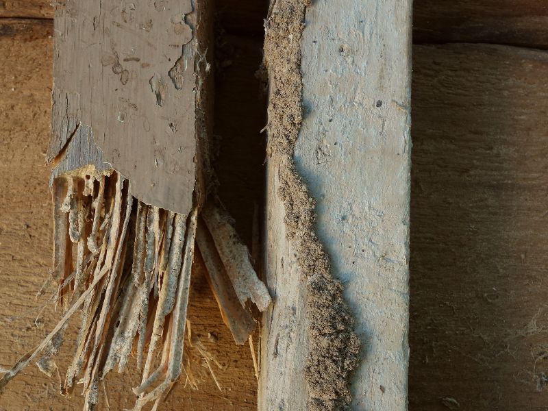 Termite mud tubes Termite mud tubes